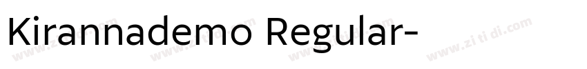Kirannademo Regular字体转换